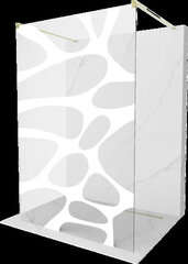 Walk-in dušisein Mexen Kioto, Gold/White pattern, 140 x 200 cm hind ja info | Dušikabiinide uksed ja seinad | kaup24.ee
