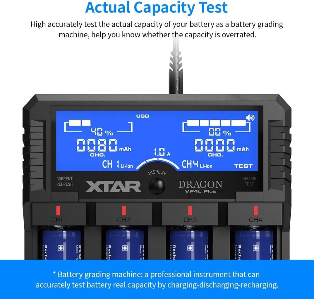 Akulaadija Xtar VP4L Plus Dragon hind ja info | Akulaadijad | kaup24.ee