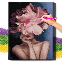 Алмазная Мозаика на Раме Девушка с цветком 5D Diamond Painting Oh Art! 40x50 cm цена и информация | Алмазная мозаика | kaup24.ee