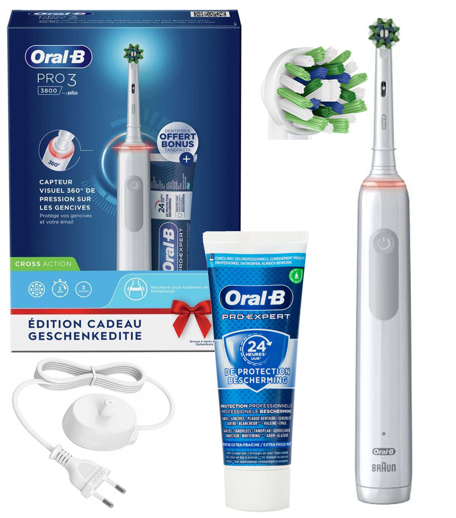 Oral-B Pro 3 3800 цена и информация | Elektrilised hambaharjad | kaup24.ee