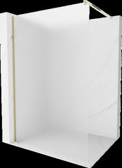 Walk-in dušisein Mexen Kioto, matt, Gold, 110 x 200 cm hind ja info | Dušikabiinide uksed ja seinad | kaup24.ee