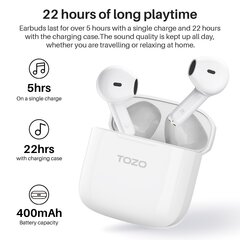 Earbuds TWS TOZO A3 white цена и информация | Наушники | kaup24.ee