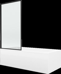 Vann Mexen Cubik viimistluse ja klaasseinaga, 150x70 cm + 80 cm, white+I/swing/black frame цена и информация | Ванны | kaup24.ee