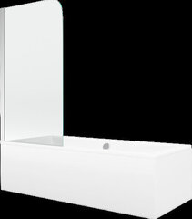 Vann Mexen Cube viimistluse ja klaasseinaga, 170x80 cm + 80 cm, white+I/swing/chrome цена и информация | Ванны | kaup24.ee