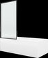 Vann Mexen Cubik viimistluse ja klaasseinaga, 160x70 cm + 70 cm, white+I/swing/black frame цена и информация | Vannid | kaup24.ee