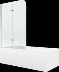 Vann Mexen Cubik viimistluse ja klaasseinaga, 160x70 cm + 100 cm, white+II/chrome цена и информация | Ванны | kaup24.ee
