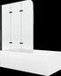 Vann Mexen Cubik viimistluse ja klaasseinaga, 160x70 cm + 120 cm, white+III/fold/black hind ja info | Vannid | kaup24.ee