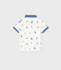 Mayoral детская рубашка поло 1106*60, белый/синий 8445445628990 цена и информация | Рубашки для мальчиков | kaup24.ee