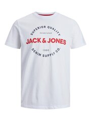 T-särk meestele Jack & Jones 12235234*04, valge hind ja info | Meeste T-särgid | kaup24.ee