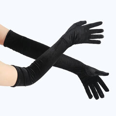 Женские длинные перчатки в стиле Великого Гэтсби, черные цена и информация | Женские перчатки | kaup24.ee