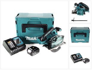 Аккумуляторная циркулярная пила Makita DCS 553 RM1J 18V 150 мм с аккумулятором и зарядным устройством цена и информация | Пилы, циркулярные станки | kaup24.ee