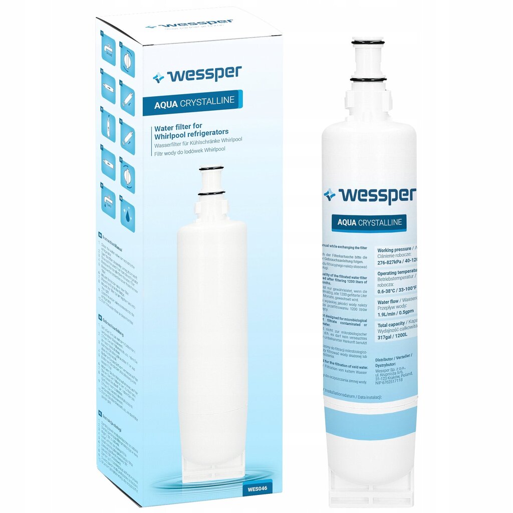 Wessper Aqua Crystalline, 1tk цена и информация | Filterkannud ja filtrid | kaup24.ee