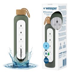 Стеклянная бутылка  Wessper B1 Borosilicate, 0.5 л цена и информация | Бутылки для воды | kaup24.ee
