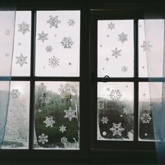 Jõuluteemaline aknakleebis, valge, 45x30 cm hind ja info | Jõulukaunistused | kaup24.ee