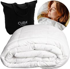 Утяжеляющее одеяло Cura, 135х200см, 11 кг, белого цвета цена и информация | Одеяла | kaup24.ee