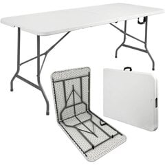 Стол складной Party, 180x74см, белый цена и информация | Садовые столы и столики | kaup24.ee
