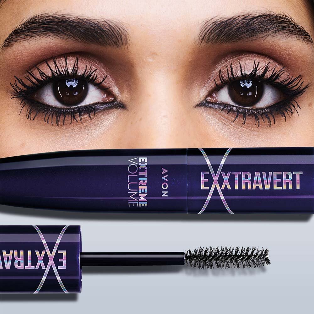 Ripsmetušš Avon EXxtravert Extreme Volume, Brown Black, 9.5 ml hind ja info | Ripsmetušid, lauvärvid, silmapliiatsid, seerumid | kaup24.ee