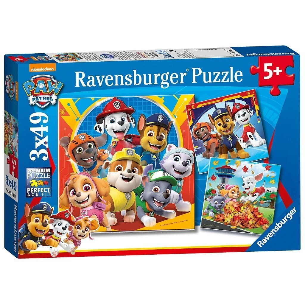 Pusle Ravensburger, Patrullkoerad, 3x49tk hind ja info | Pusled | kaup24.ee