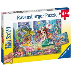 Pusle Ravensburger Merineitsid, 2x24 tk hind ja info | Pusled | kaup24.ee