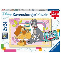 Пазл Ravensburger, 2x24 шт., домашние животные Disney цена и информация | Пазлы | kaup24.ee