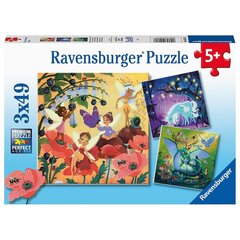 Pusle Ravensburger Maagilised tegelased, 3x49 tk hind ja info | Pusled | kaup24.ee