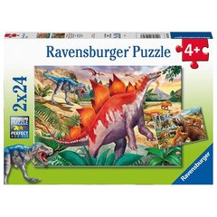 Pusle Ravensburger Dinosaurused, 2x24 tk hind ja info | Pusled | kaup24.ee