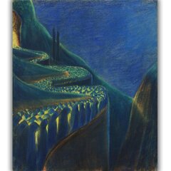 Reproduktsioon Matusesümfoonia VI, 1903, Mikalojus Konstantinas Čiurlionis, 40x35 cm hind ja info | Seinapildid | kaup24.ee