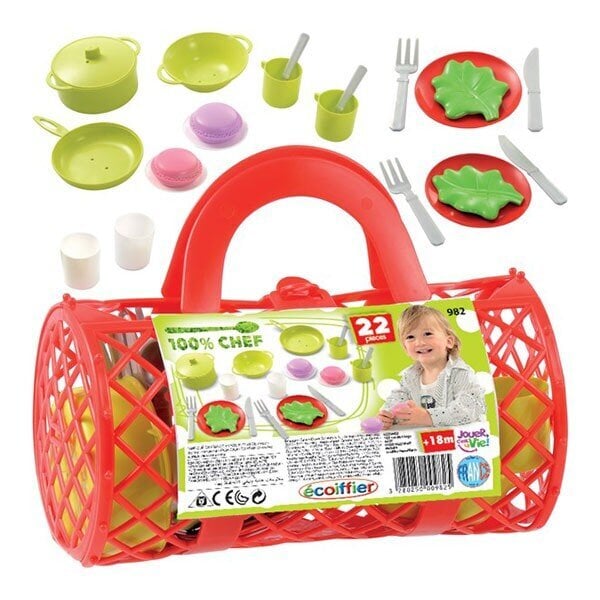 Toidunõud kohvris Ecoiffier цена и информация | Tüdrukute mänguasjad | kaup24.ee