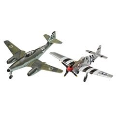 Боевой комплект Revell Messerschmitt Me262 и P-51B Mustang 1:72 цена и информация | Коллекционные модели автомобилей | kaup24.ee