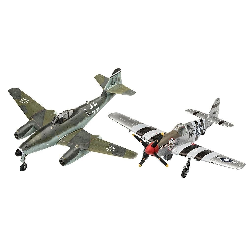 Revell Võitluskomplekt Messerschmitt Me262 & P-51B Mustang 1:72 hind ja info | Mudelautode kollektsioneerimine | kaup24.ee