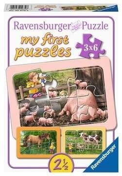 Ravensburger minu esimene pusle 3x6 tk hind ja info | Pusled | kaup24.ee