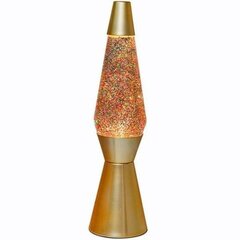 Laavalamp kuldne glitter 40 cm цена и информация | Настольные лампы | kaup24.ee