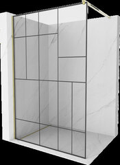 Walk-in dušisein Mexen Kioto, must, 110 x 200 cm hind ja info | Dušikabiinide uksed ja seinad | kaup24.ee