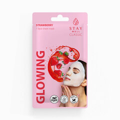 Näomask särava naha jaoks Stay Well Classic sheet mask - Strawberry Glowing hind ja info | Näomaskid, silmamaskid | kaup24.ee