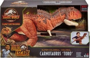 Динозавр Jurassic World Карнотавр Торо, 90 см цена и информация | Развивающий мелкую моторику - кинетический песок KeyCraft NV215 (80 г) детям от 3+ лет, бежевый | kaup24.ee
