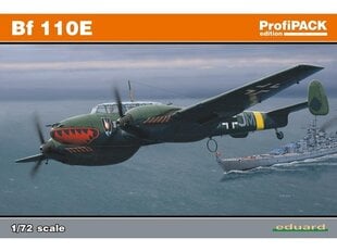 Eduard - Messerschmitt Bf 110E ProfiPACK, 1/72, 7083 цена и информация | Конструкторы и кубики | kaup24.ee