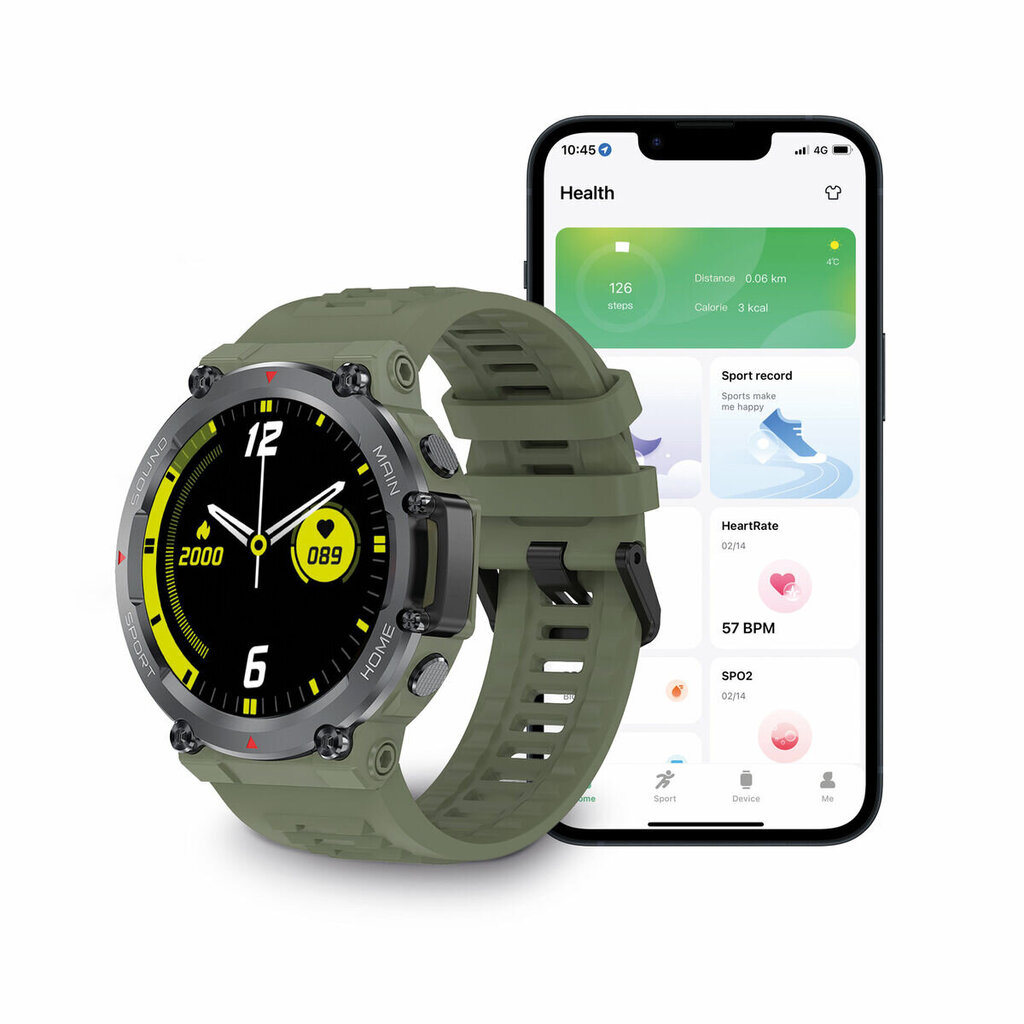 KSIX Oslo 1,5" Bluetooth 5.0 270 mAh цена и информация | Nutikellad (smartwatch) | kaup24.ee