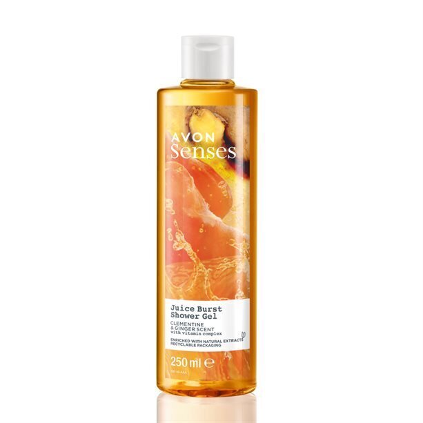 Dušigeel Avon Juice Burst mandariini ja ingveri aroomiga, 250ml hind ja info | Dušigeelid, õlid | kaup24.ee