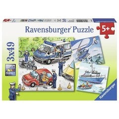 Ravensburger pusle 3x49 tk, Politseiaktsioon цена и информация | Пазлы | kaup24.ee