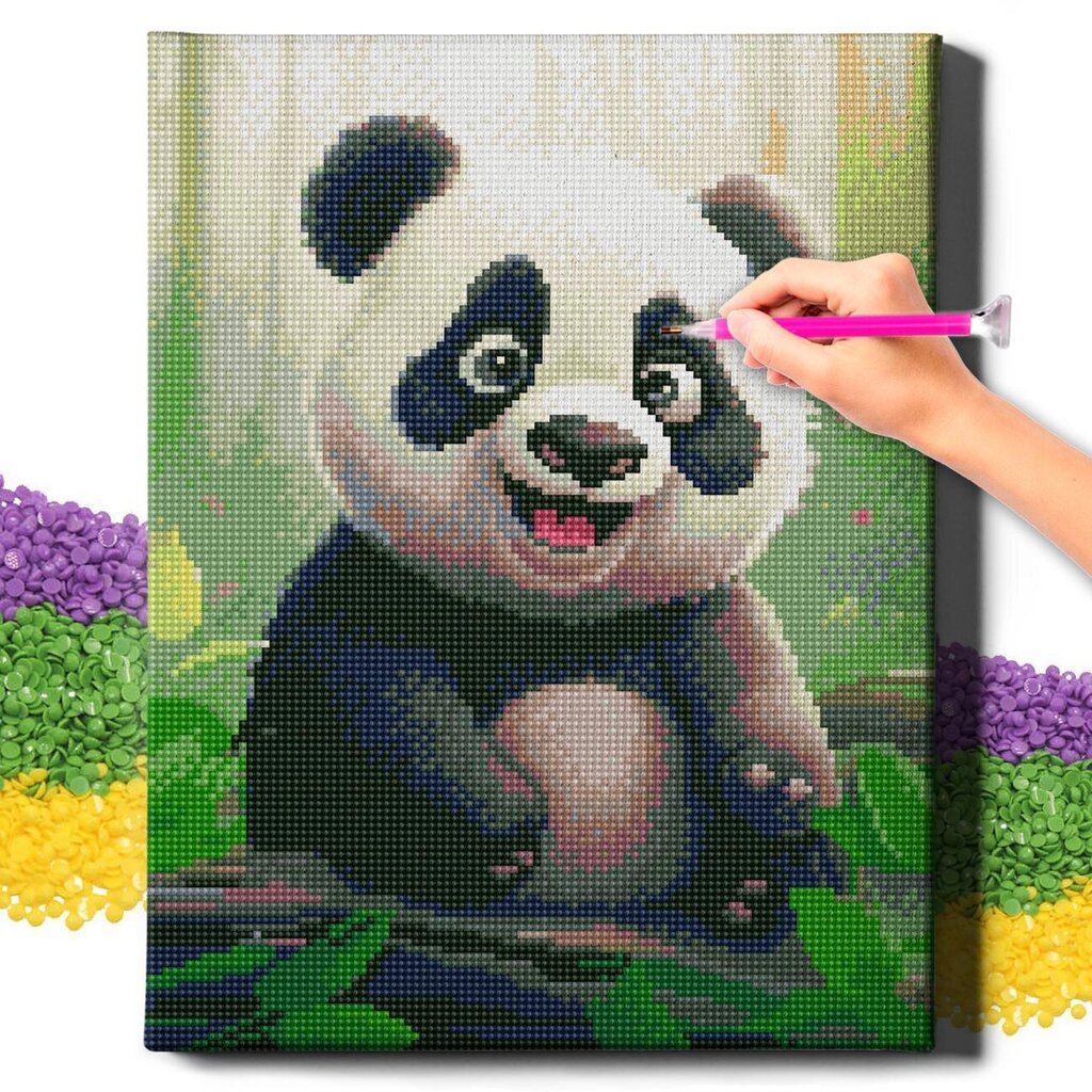 Teemantmosaiik 5D teemantmaal Oh kunst! Panda, 30x40 cm цена и информация | Teemantmaalid, teemanttikandid | kaup24.ee