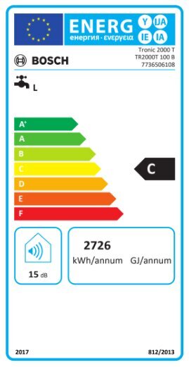 Veeboiler BOSCH, maht 100 l TR2000T 100 B, kraanikausi kohale цена и информация | Boilerid | kaup24.ee