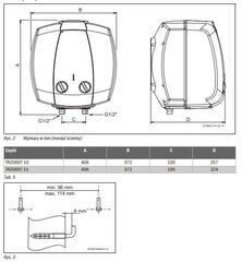 Емкостный водонагреватель над умывальником Bosch TR2000B 15 л цена и информация | Водонагреватели | kaup24.ee