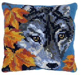 Набор для вышивания чехла на подушку Needleart World Осенний волк, 40х40 цена и информация | Принадлежности для вышивания | kaup24.ee