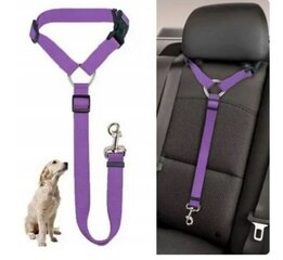 Ремень безопасности для собак Doggy, фиолетовый цвет, 74х2,5 см цена и информация | Переноски, сумки | kaup24.ee