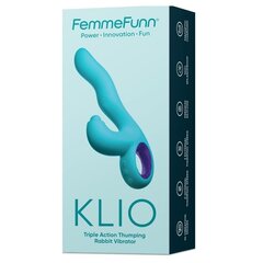 Vibraator-jänes FemmeFun Klio, roheline hind ja info | Vibraatorid | kaup24.ee