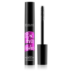 Ripsmetušš Eveline Extra Lashes Extreme Volume & Care, must, 10ml hind ja info | Ripsmetušid, lauvärvid, silmapliiatsid, seerumid | kaup24.ee