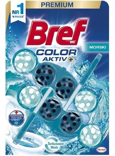 WC puhastus-värskendaja Bref Color Aktiv Ocean, 2x50g цена и информация | Puhastusvahendid | kaup24.ee