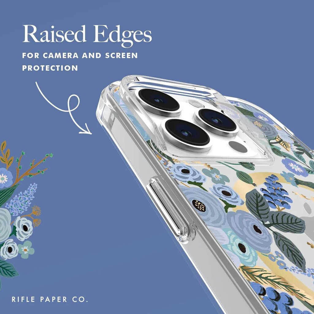 Case Mate Rifle Party Co. Garden Party Blue case, MagSafe - iPhone 15 Pro hind ja info | Telefoni kaaned, ümbrised | kaup24.ee