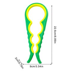 Открывалка для банок 4в1, зеленая цена и информация | Столовые и кухонные приборы | kaup24.ee