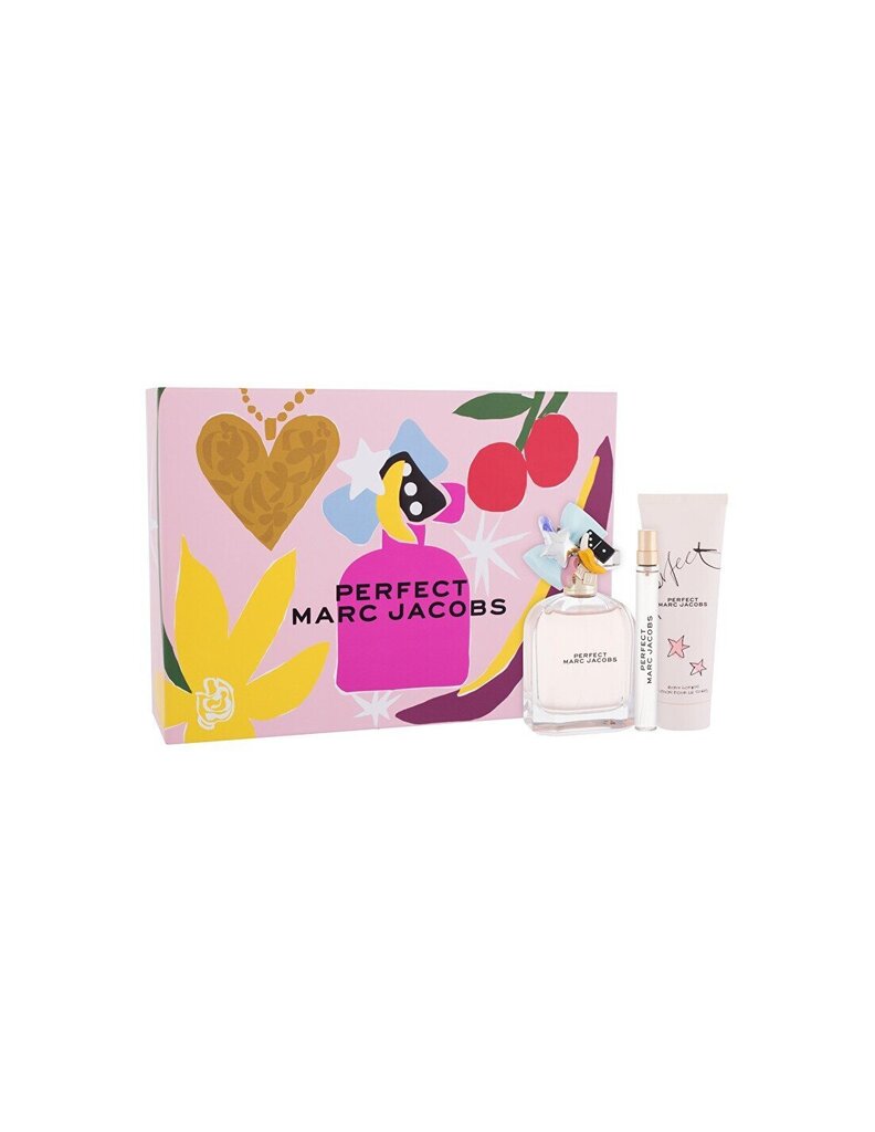 Komplekt Marc Jacobs Perfect naistele: parfüümvesi EDP, 100 ml + 10 ml + kehakreem, 75 ml hind ja info | Naiste parfüümid | kaup24.ee